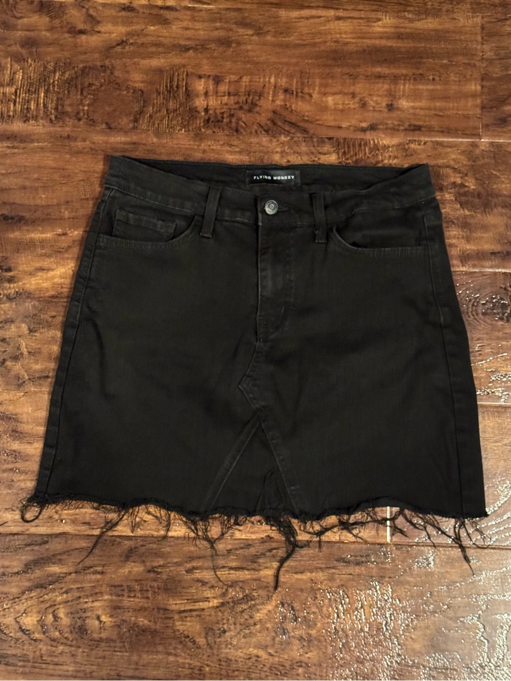 Flying Monkey Black Denim Mini Shirt Size 29
